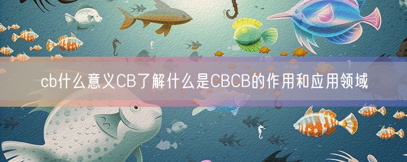 <strong>cb什么意义CB了解什么是CBCB的作用和应用领域</strong>